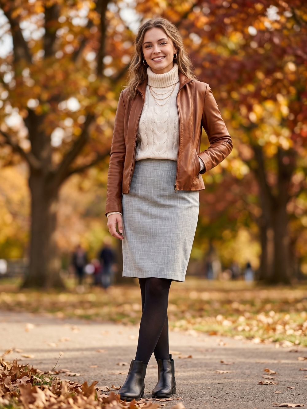 Vintage Gray Pencil Skirt Office Siren Corpcore Tailored Quiet Luxury